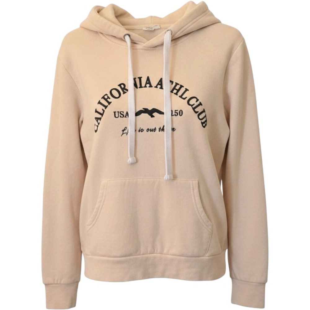 Reflex Beige California Athletic Club Pullover Hoodie Fleece L JU529